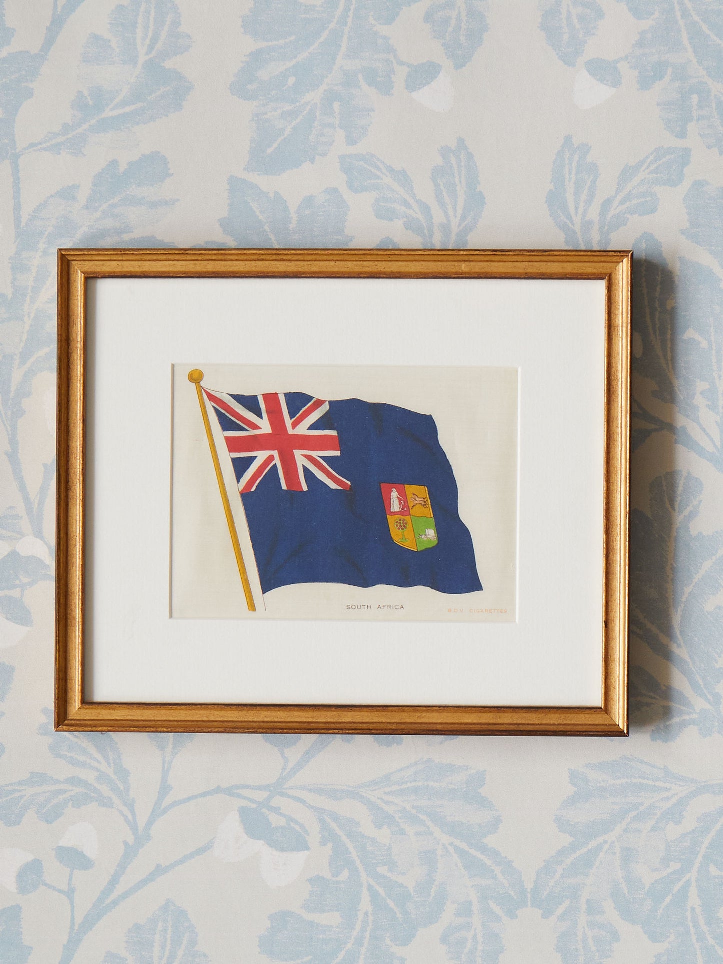 An Early 20th Century Handpainted Silk Flag of South Africa