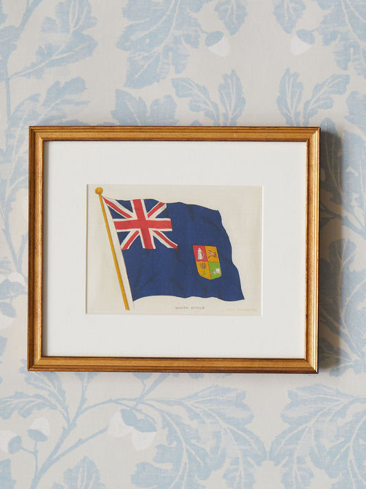 An Early 20th Century Handpainted Silk Flag of South Africa