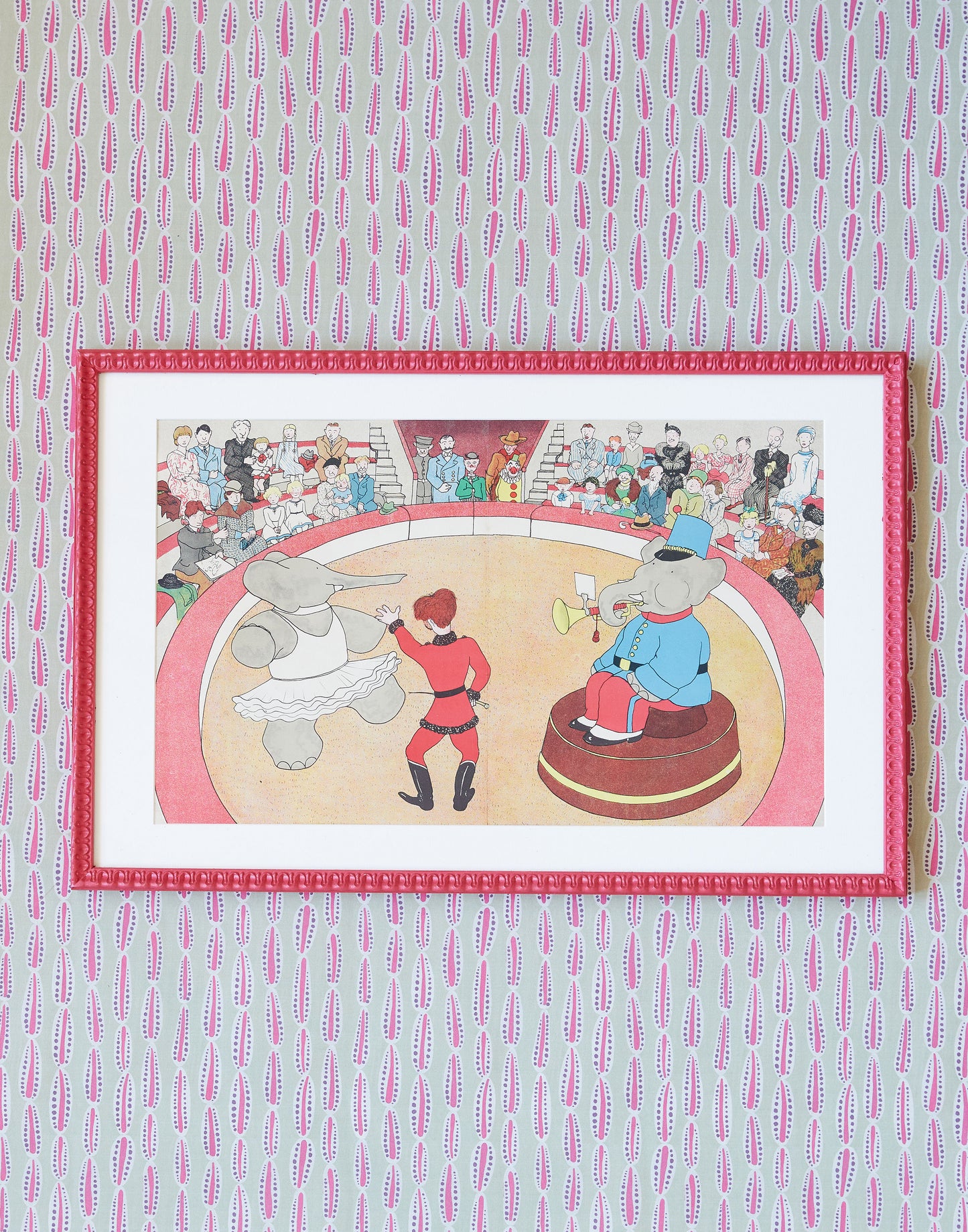 A Lithograph From Babar's Travels by Jean de Brunhoff circa 1940s