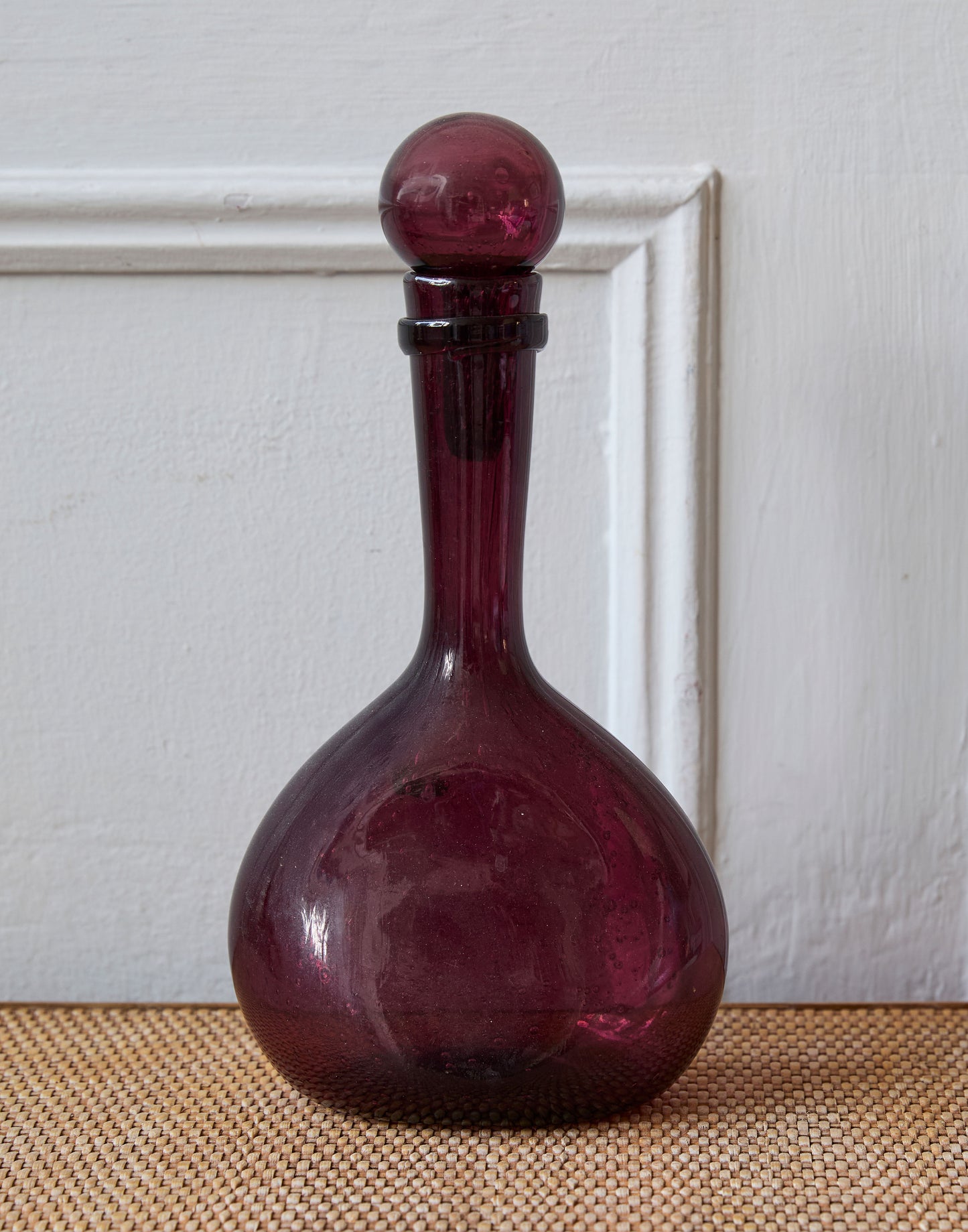 A Collection of Six Vintage Hand-Blown Glass in Amethyst by La Verrerie de Biot