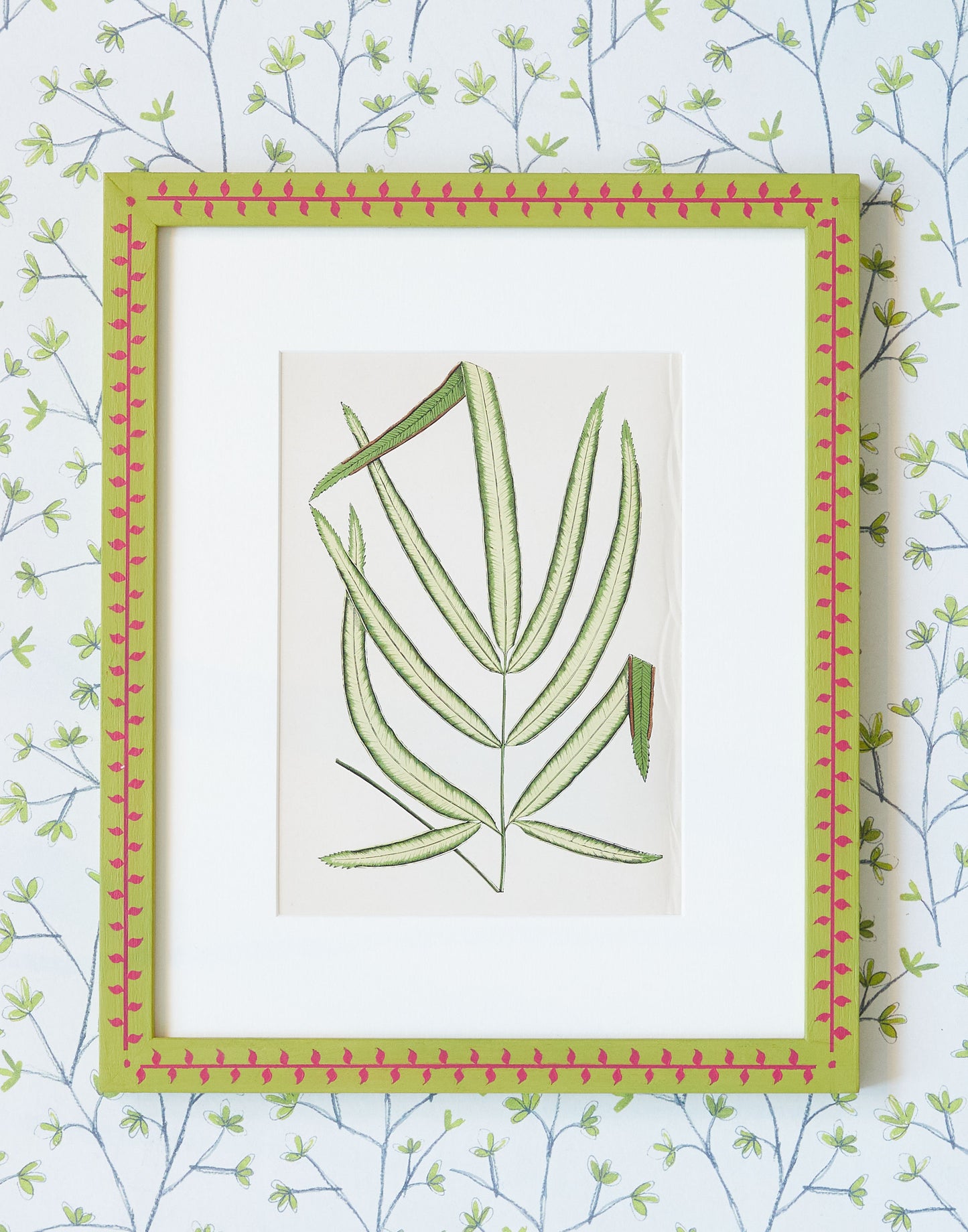 Set of Six Framed Botanical Prints circa 1860 from "Beautiful Leaved Plants" by Edward Joseph Lowe (1825-1900)