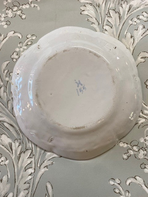 A Rare French Faience Charger Decorated with Flowers by Joseph Hannong, circa 1770