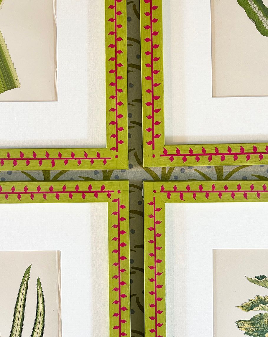 Set of Six Framed Botanical Prints circa 1860 from "Beautiful Leaved Plants" by Edward Joseph Lowe (1825-1900)