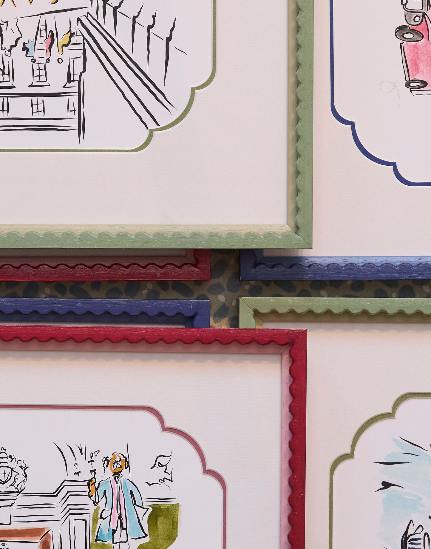 A Set of Six Limited Edition Prints of Pug in London by John Loecke