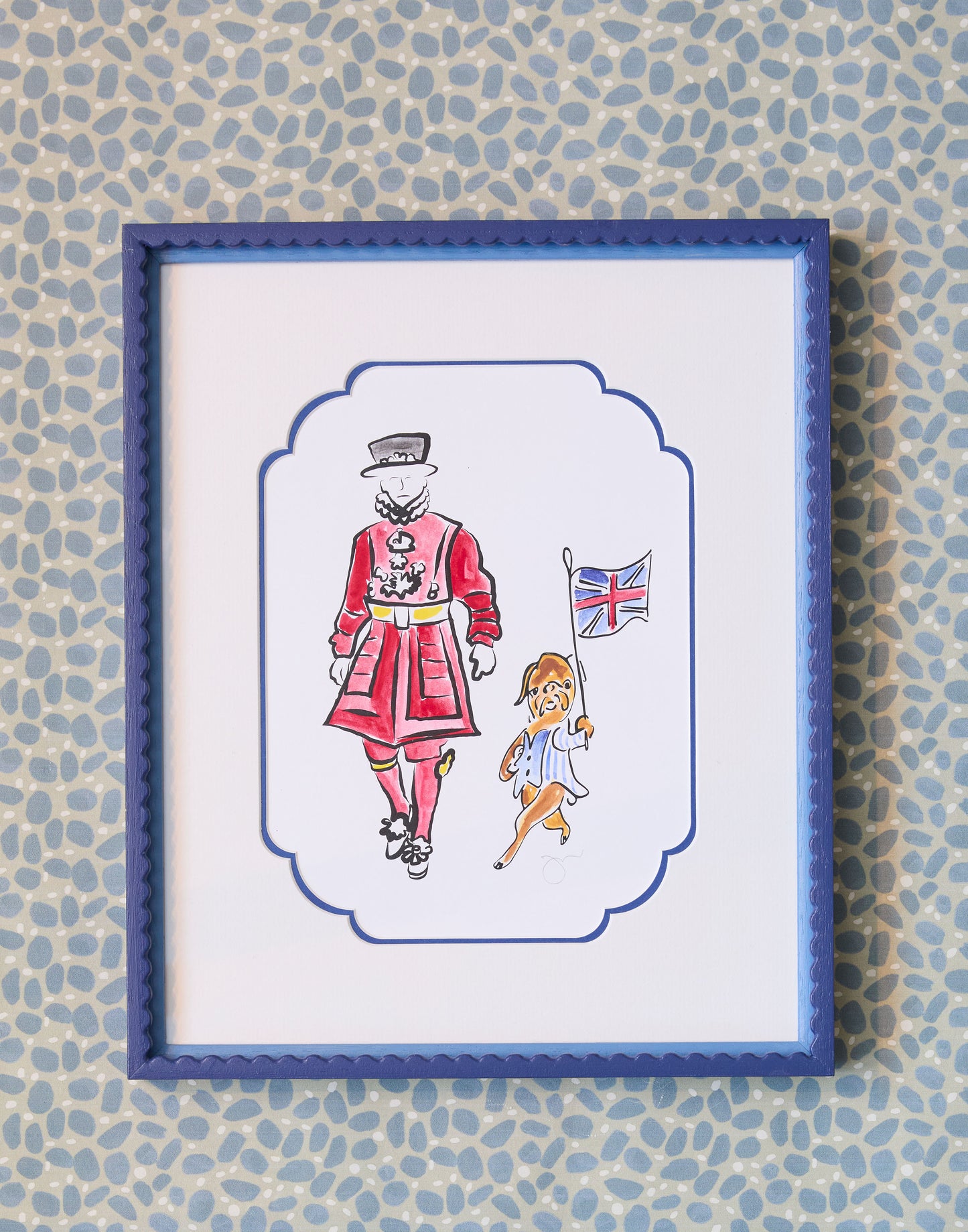 A Set of Six Limited Edition Prints of Pug in London by John Loecke