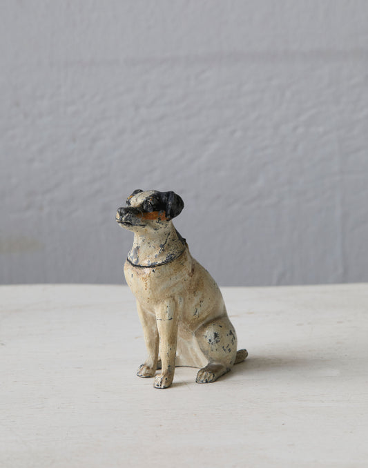 An Antique Cold Painted Spelter Match Striker in the Form of a Dog