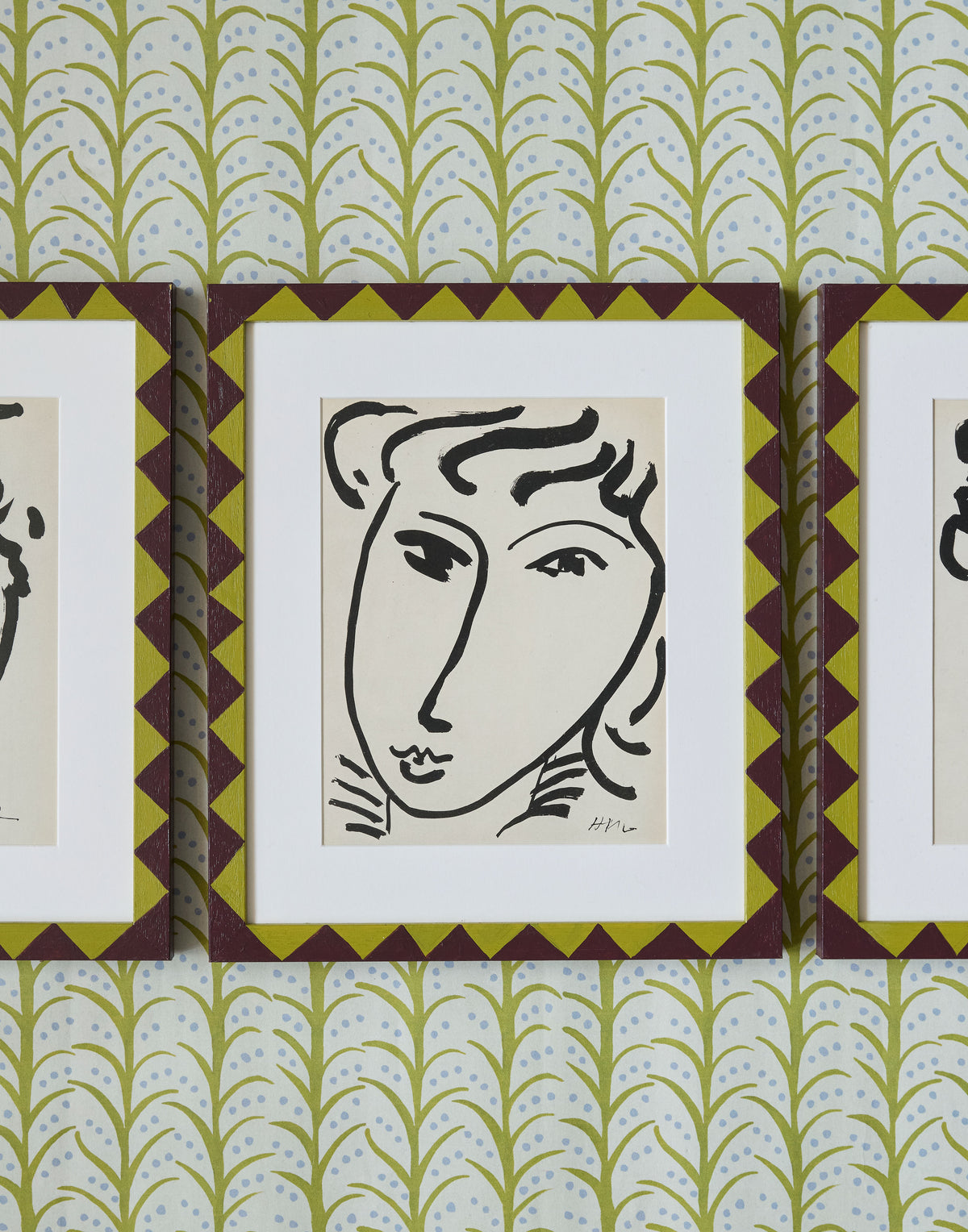 A Set of Three Heliogravure Prints of Portrait Heads of Women after Drawings by Henri Matisse