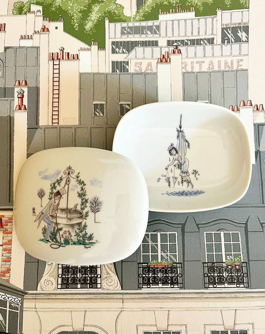 A Collection of Ten Vintage Pieces of Rosenthal Porcelain Decorated with Scenes of Lovers by Raymond Peynet