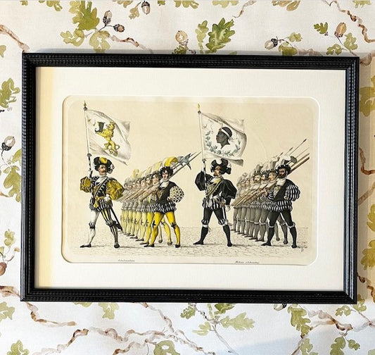 A Set of Four Rare Engravings of the Vatican's Pontifical Swiss Guard