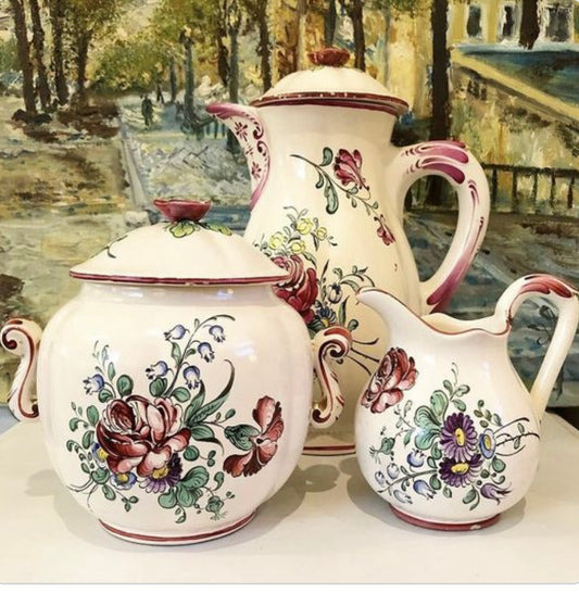 A Vintage Faience Coffee Set