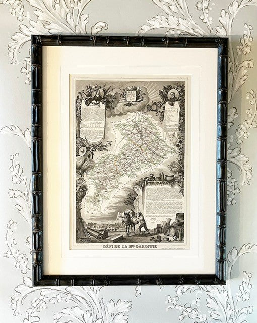 A Pair of Mid 19th Century Hand-Coloured Engraved Maps of French Wine Regions