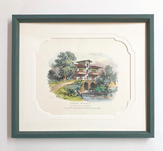 Twelve Rare 19th Century Hand-Coloured Architectural Prints of Farm Buildings