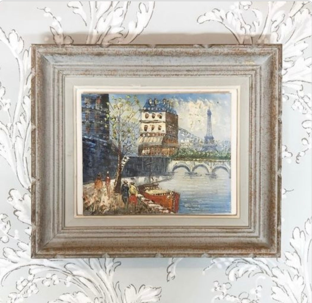 A Set of Three French Oil Paintings of Parisian Views