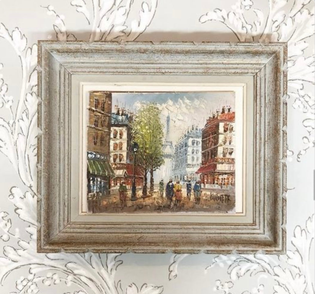 A Set of Three French Oil Paintings of Parisian Views