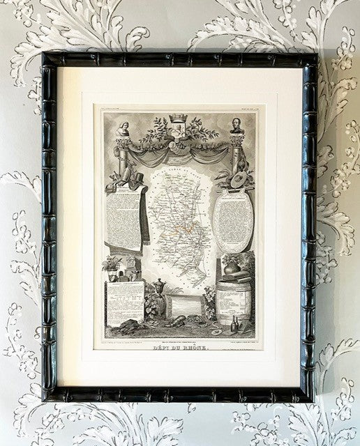 A Pair of Mid 19th Century Hand-Coloured Engraved Maps of French Wine Regions