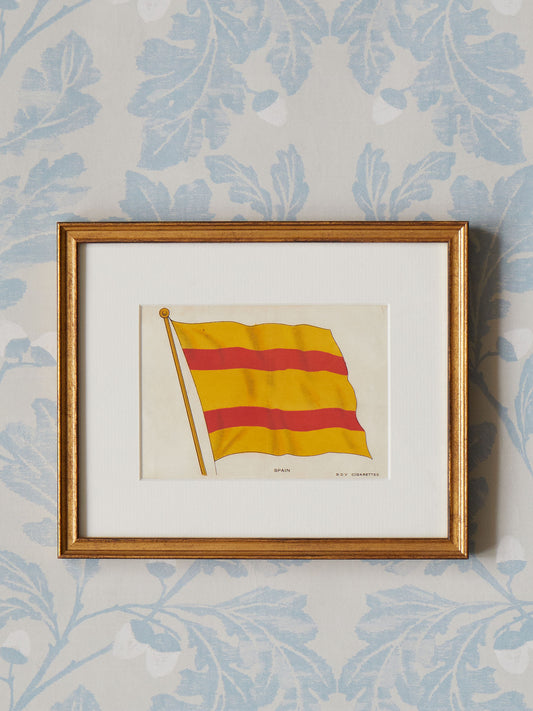 An Early 20th Century Handpainted Silk Flag of Spain