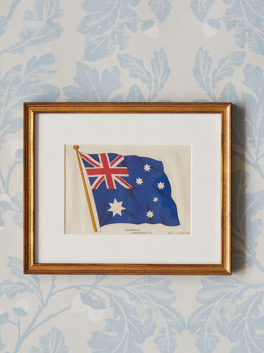 An Early 20th Century Handpainted Silk Flag of Australia