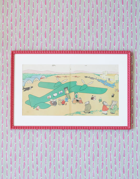 A Set of Four Lithographs From Babar's Travels by Jean de Brunhoff circa 1940s