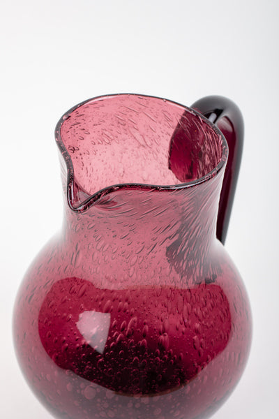 A Collection of Seven Vintage Hand-Blown Glass in Amethyst by La Verrerie de Biot