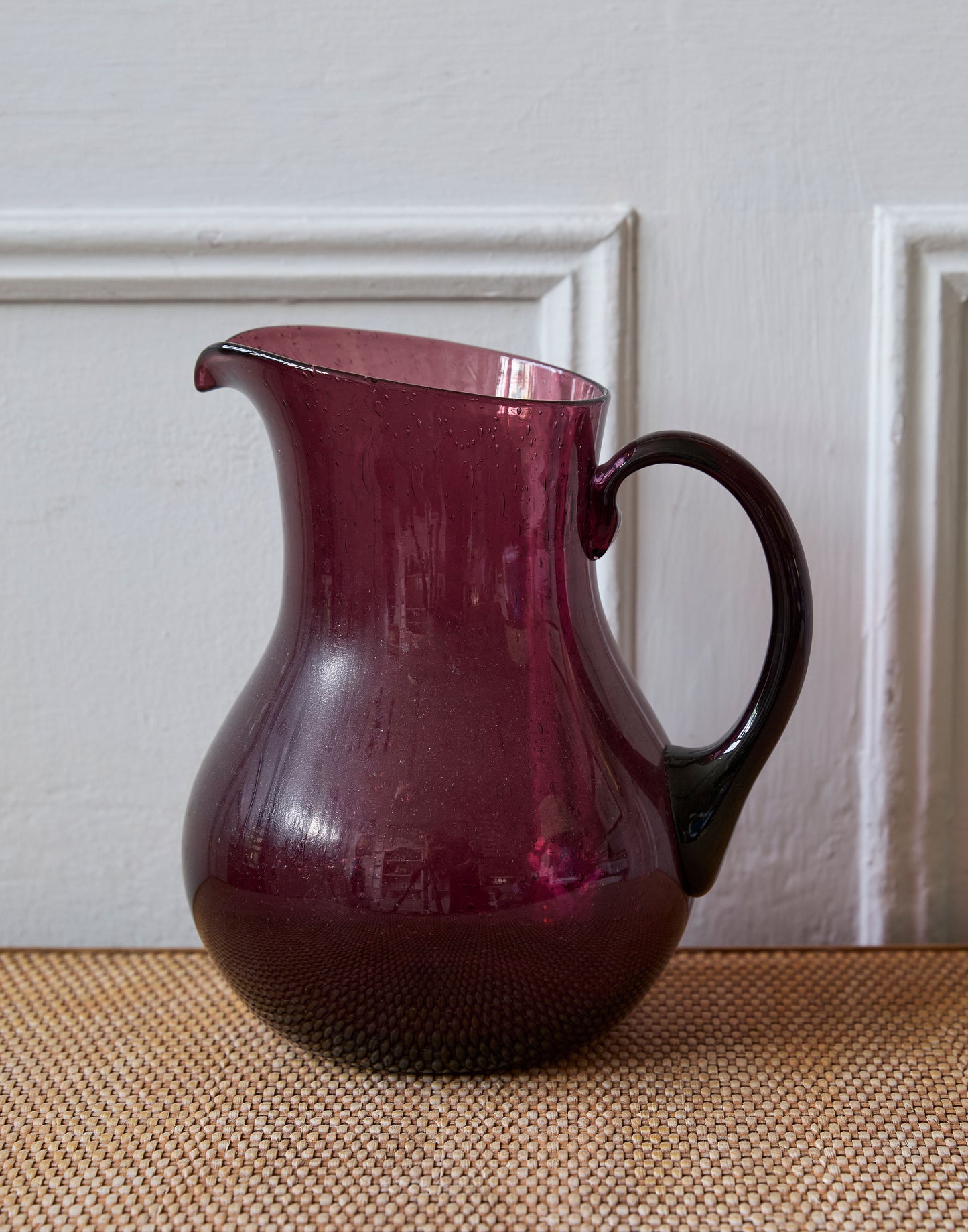 A Collection of Six Vintage Hand-Blown Glass in Amethyst by La Verrerie de Biot