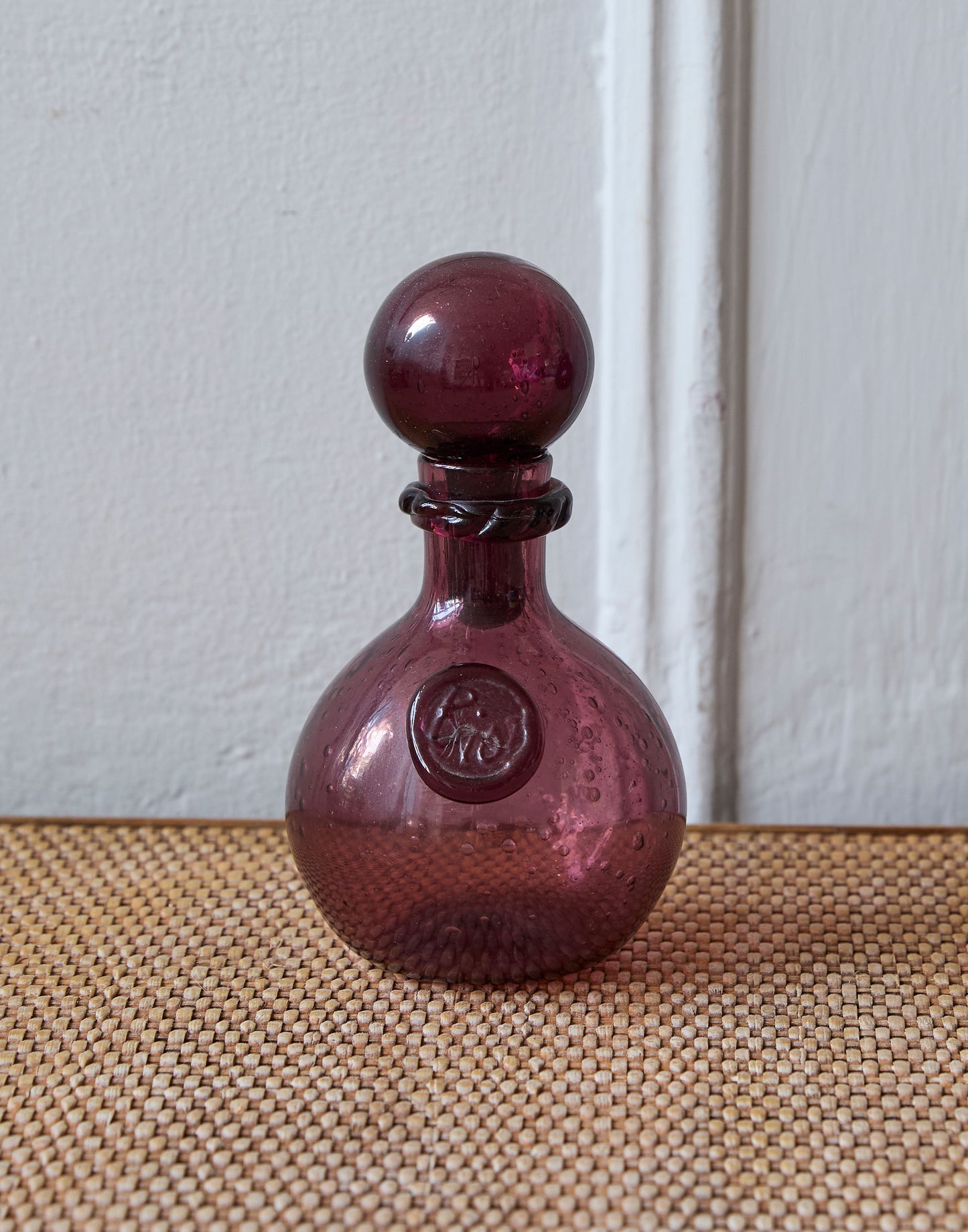 A Collection of Six Vintage Hand-Blown Glass in Amethyst by La Verrerie de Biot