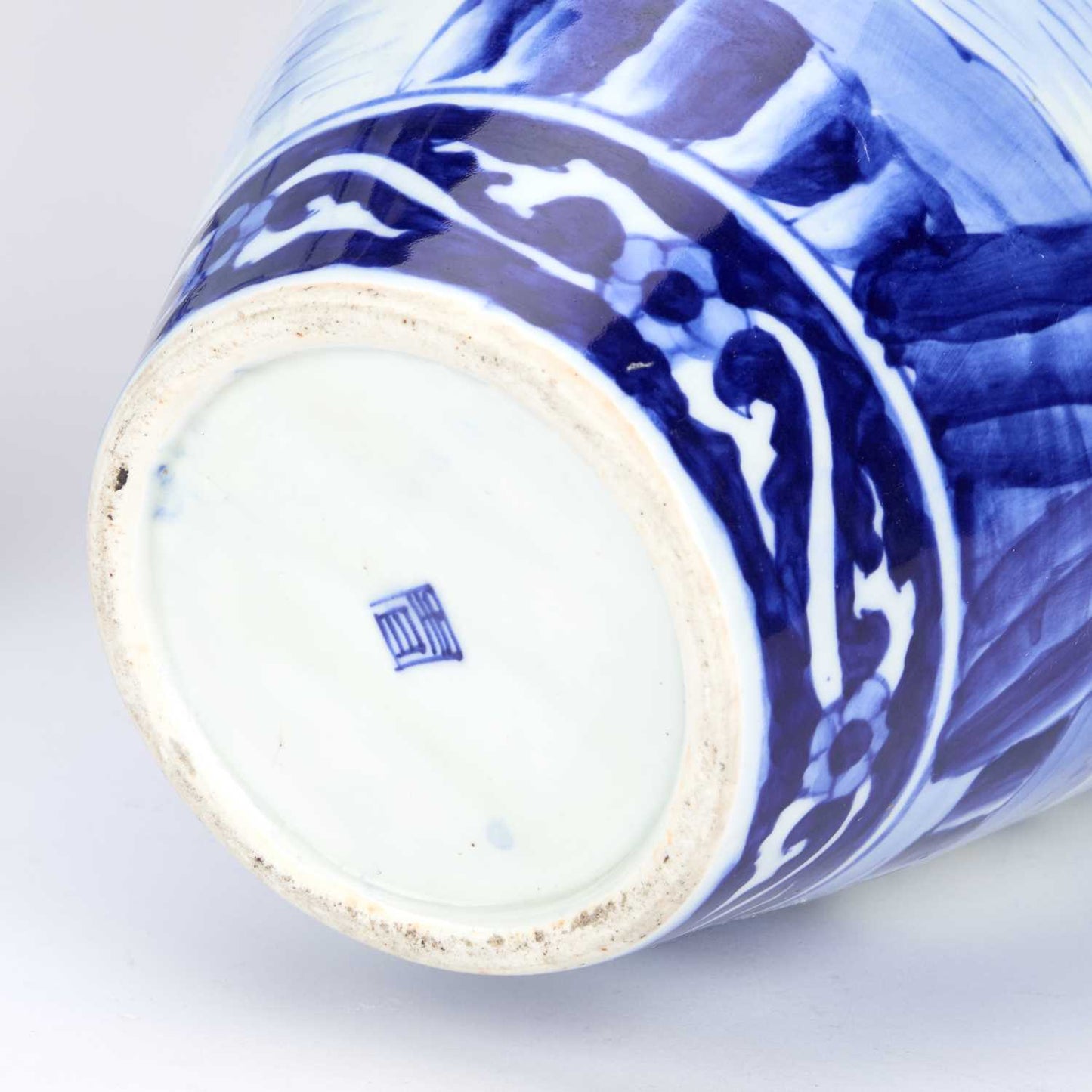 A Large Pair of Japanese Late 19th/Early 20th Century Blue and White Porcelain Table Lamps