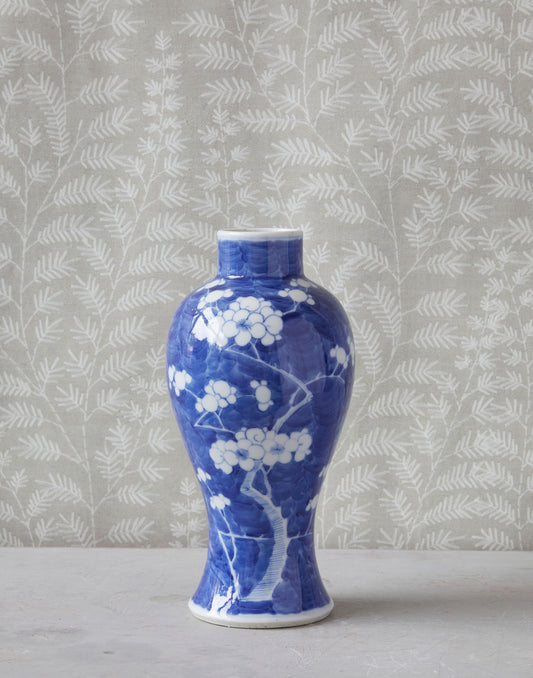 A Mid 19th Century Chinese Prunus Pattern Blue and White Vase