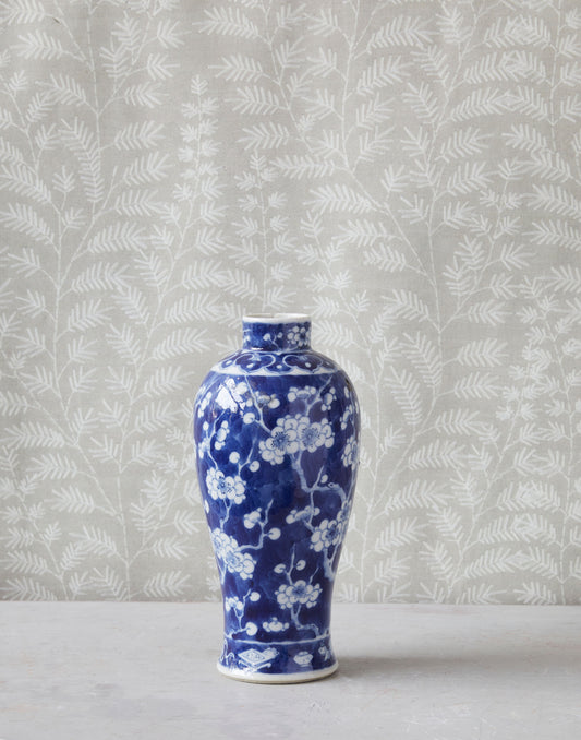 A Mid 19th Century Chinese Prunus Pattern Blue and White Vase