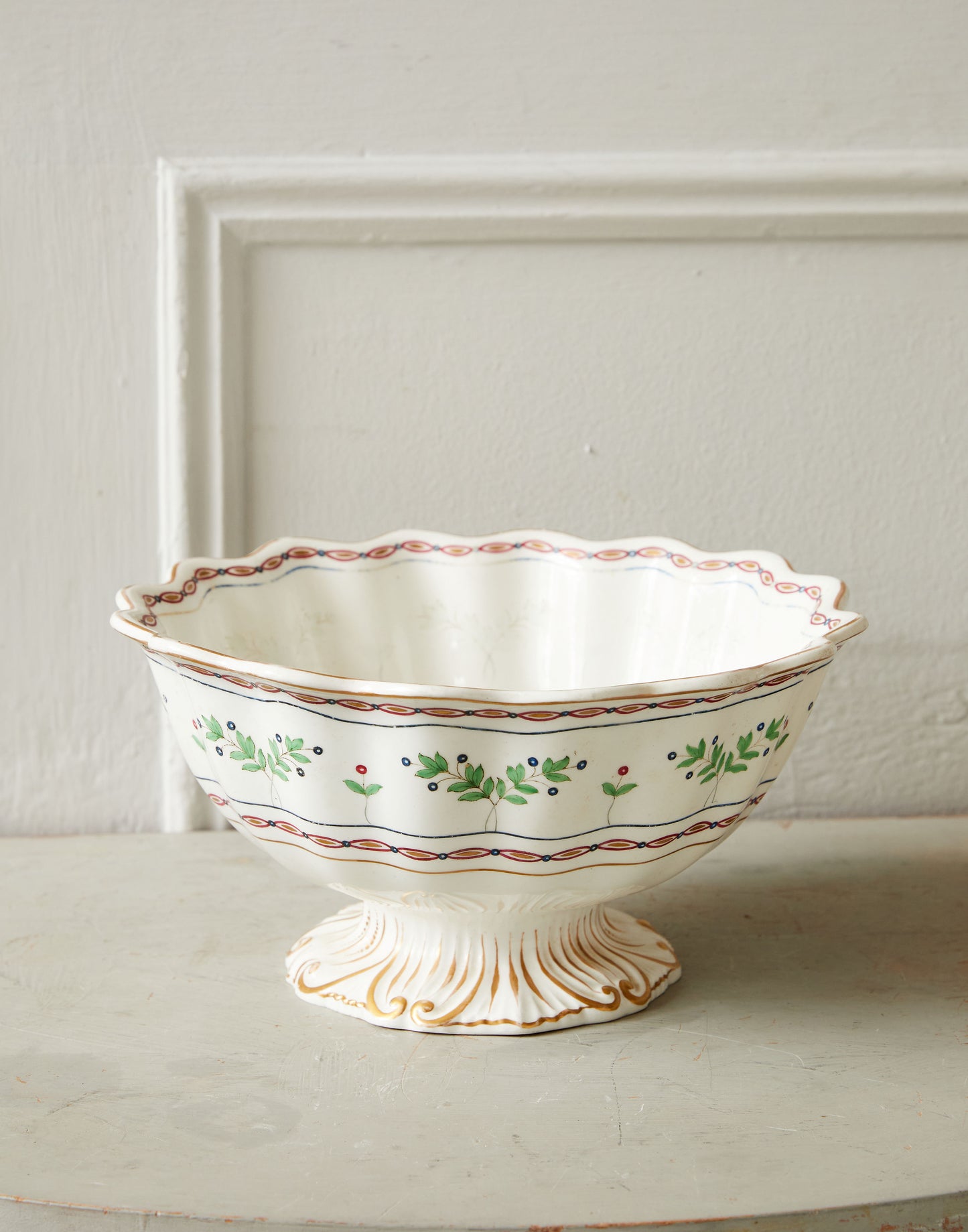 A Set of Three 19th Century Copeland & Garrett Porcelain Platters, A Fluted Bowl and Five Plates