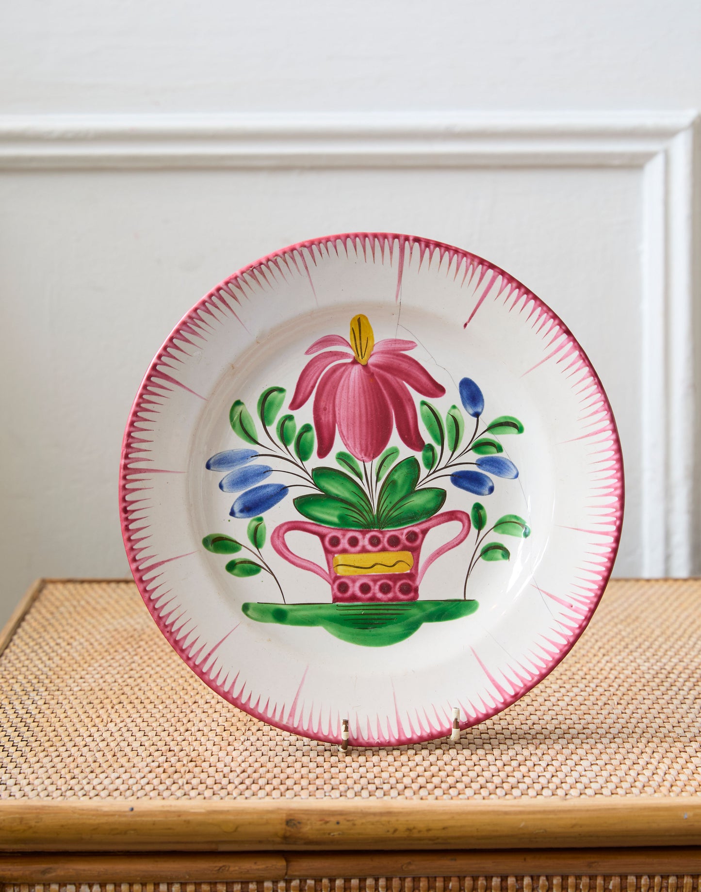 A Collection of Eleven 19th Century French Faience Plates Decorated with Flowers and Birds