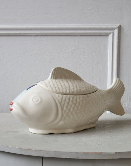 A Large Vintage French Lidded Fish Tureen