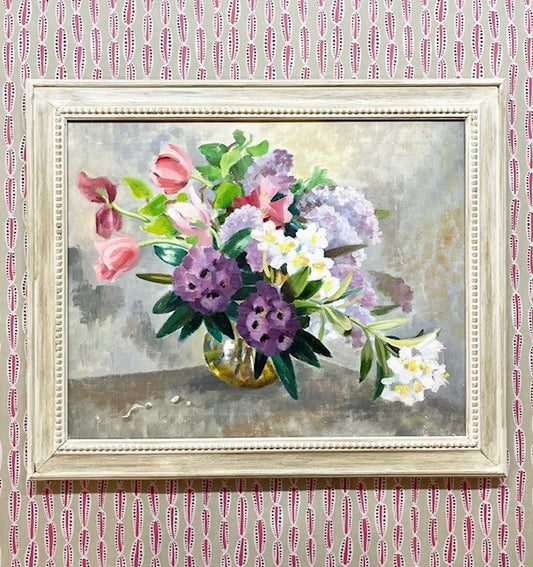 A French Mid 20th Century Floral Still Life Oil Painting
