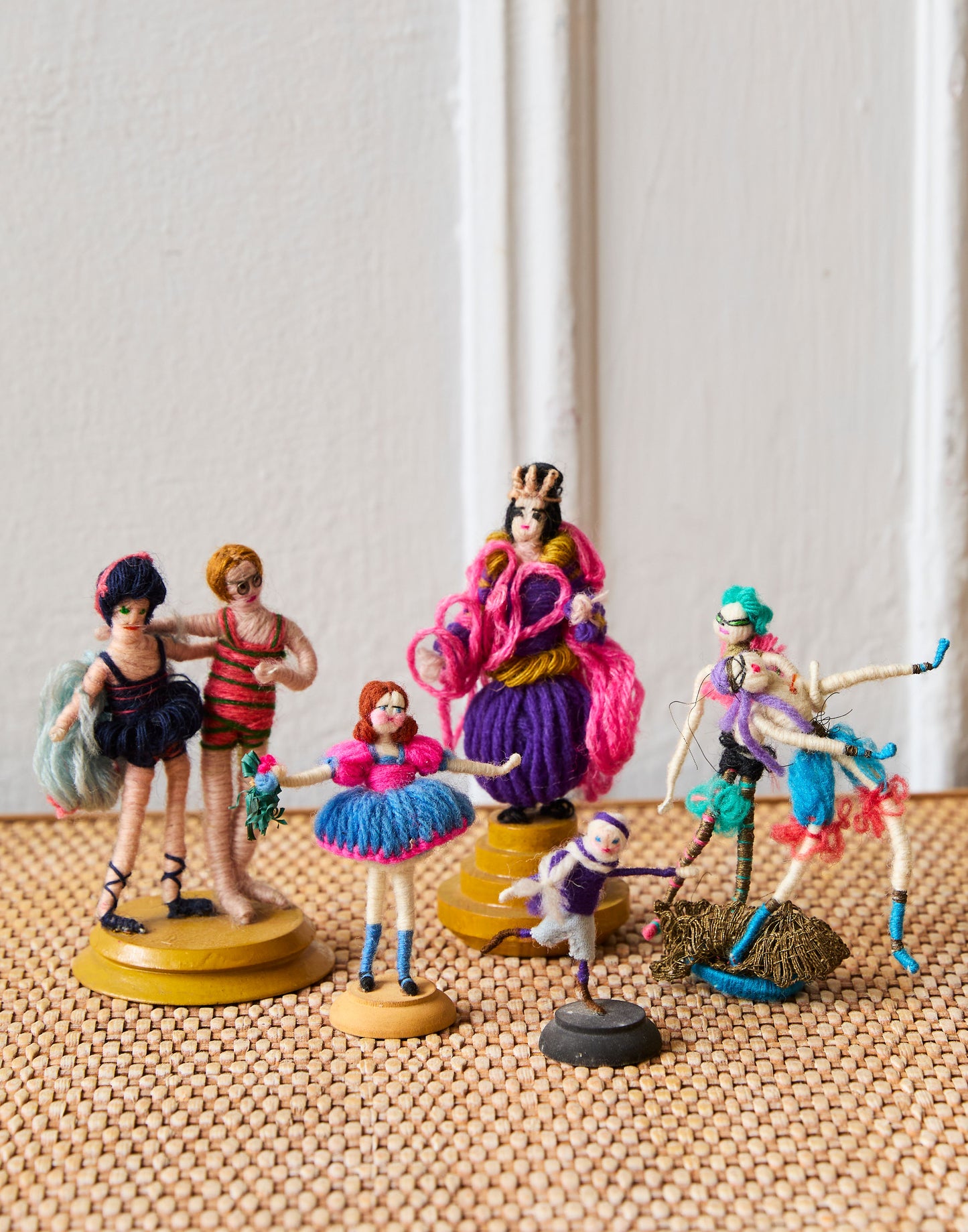 A Collection of Five Rare Grecon Miniature Cloth Dolls made in Germany in the 1920s