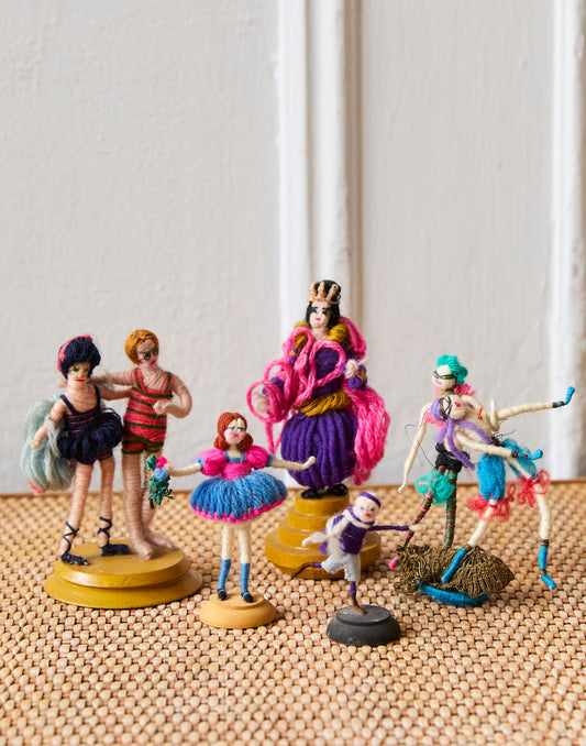 A Collection of Five Rare Grecon Miniature Cloth Dolls made in Germany in the 1920s