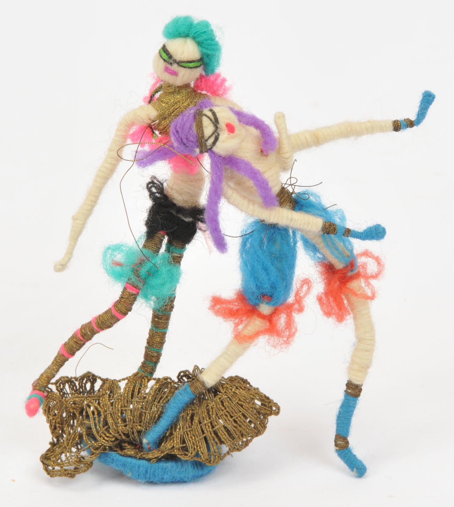 A Rare Pair of Grecon Miniature Wrestling Cloth Dolls made in Germany in the 1920s