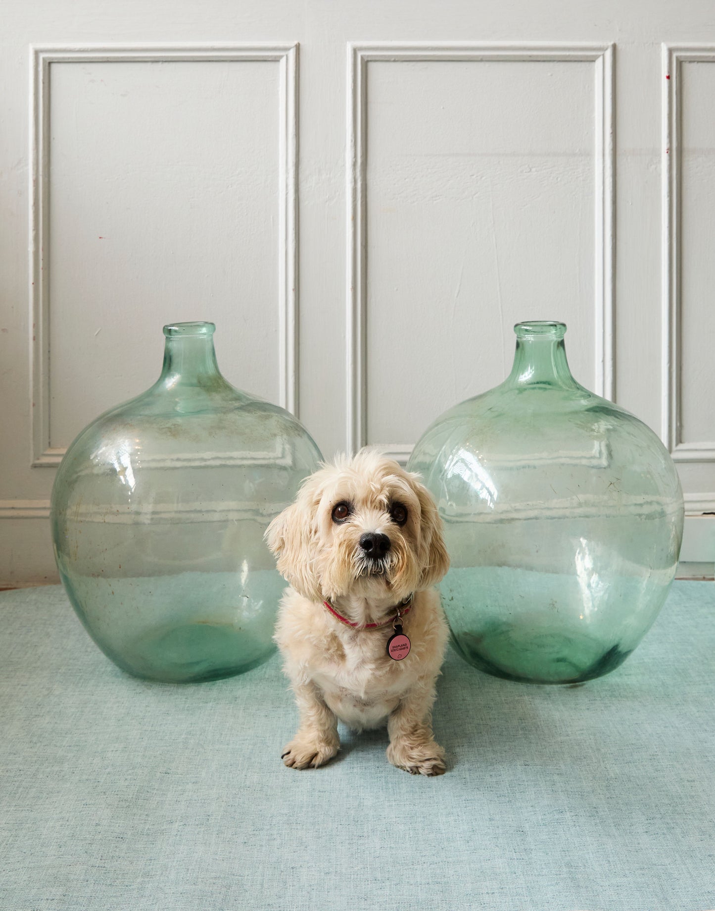 A Pair of Large Vintage Glass Vases