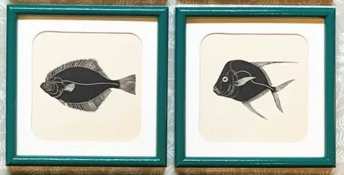 A Set of Six Woodblock Prints of Fish by Eric Fitch Daglish (1894-1966)