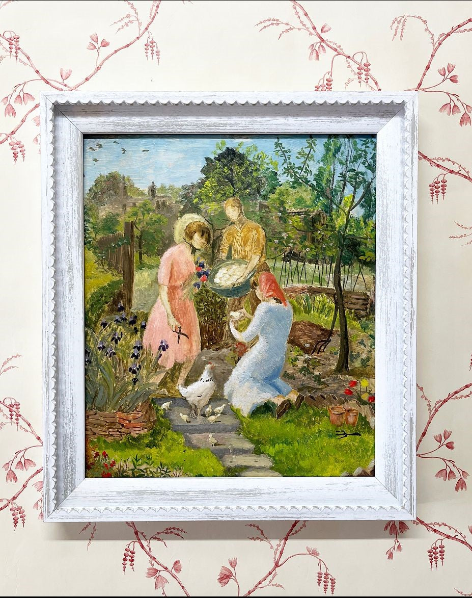 A French 20th Century Oil Painting 'In the Garden'