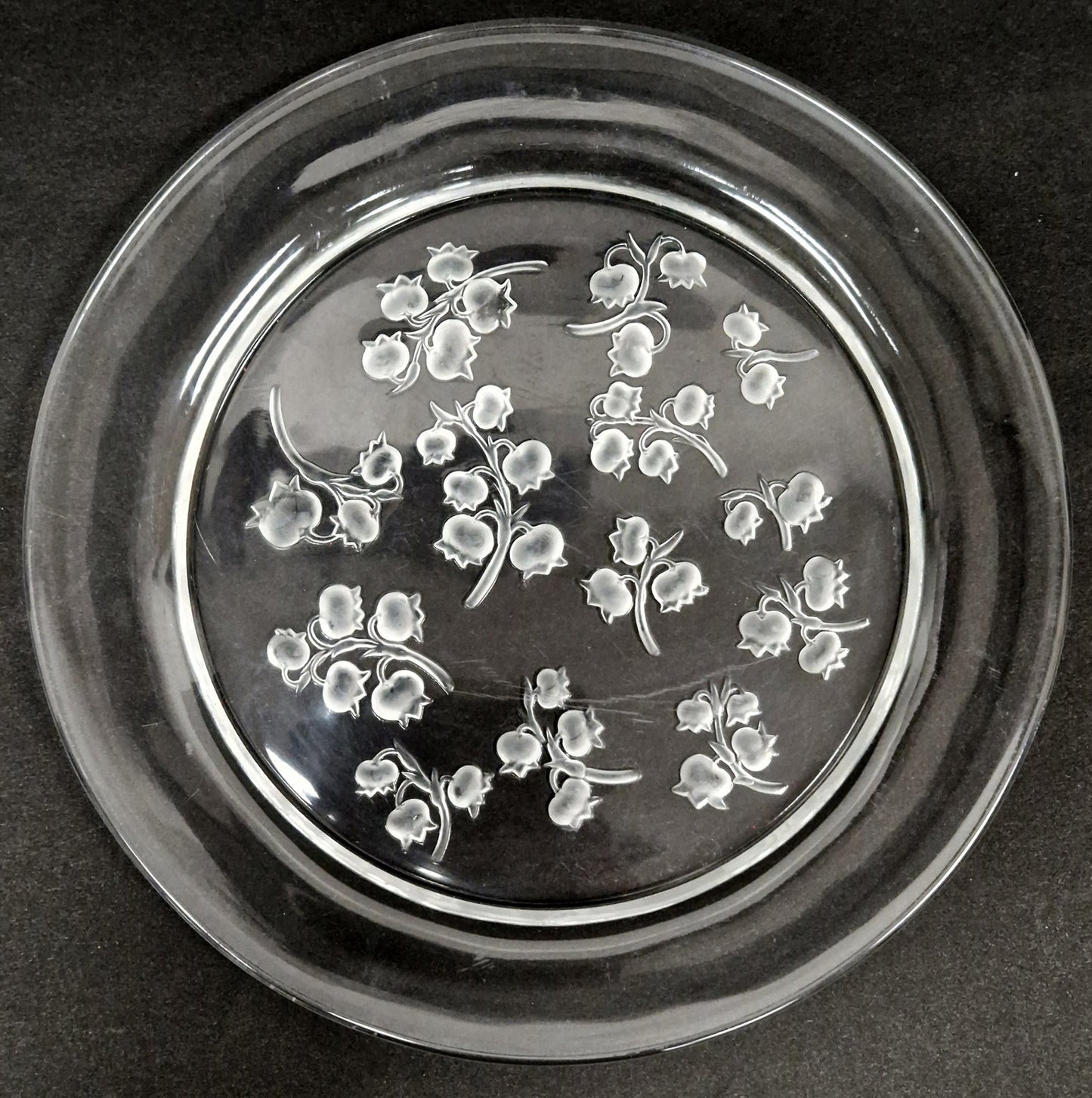 A Lalique Muguet Lily of the Valley Plate
