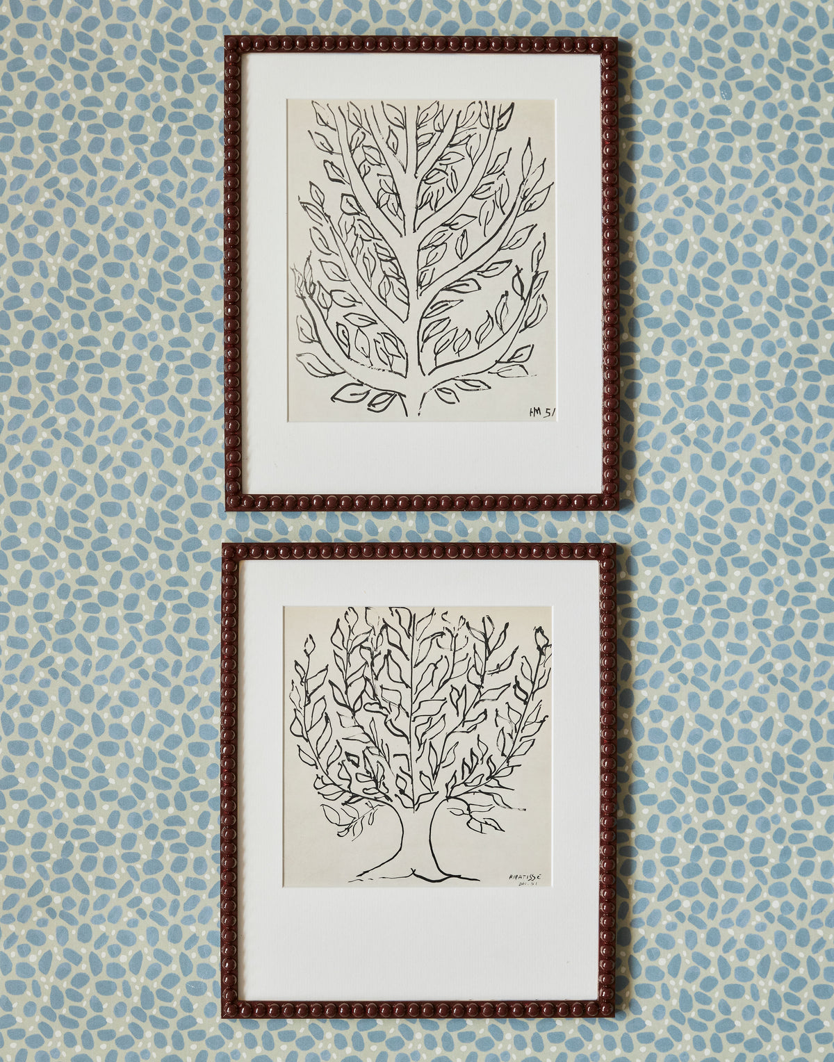 Two Heliogravure Prints after Drawings of Plane Trees by Henri Matisse
