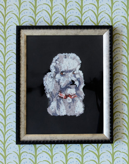 An Antique Embroidered Poodle