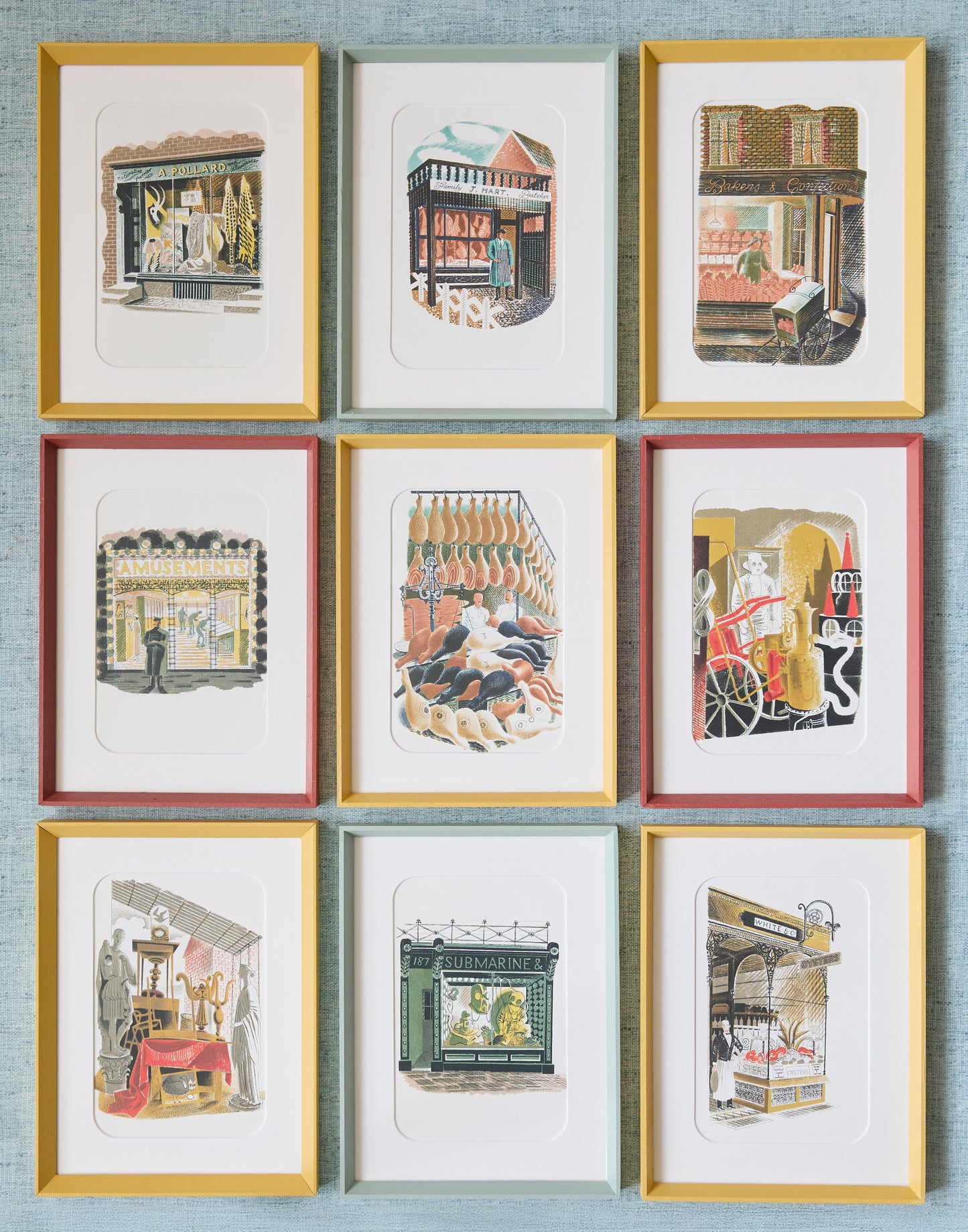 A Set of Twenty-Four Colour Lithographs by Eric Ravilious (1903-1942) for High Street