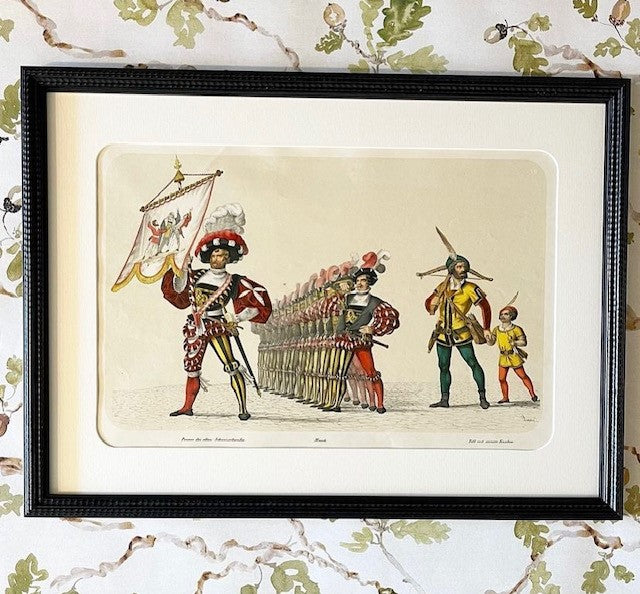 A Set of Four Rare Engravings of the Vatican's Pontifical Swiss Guard