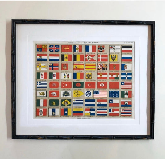 A 19th Century Print of Flags