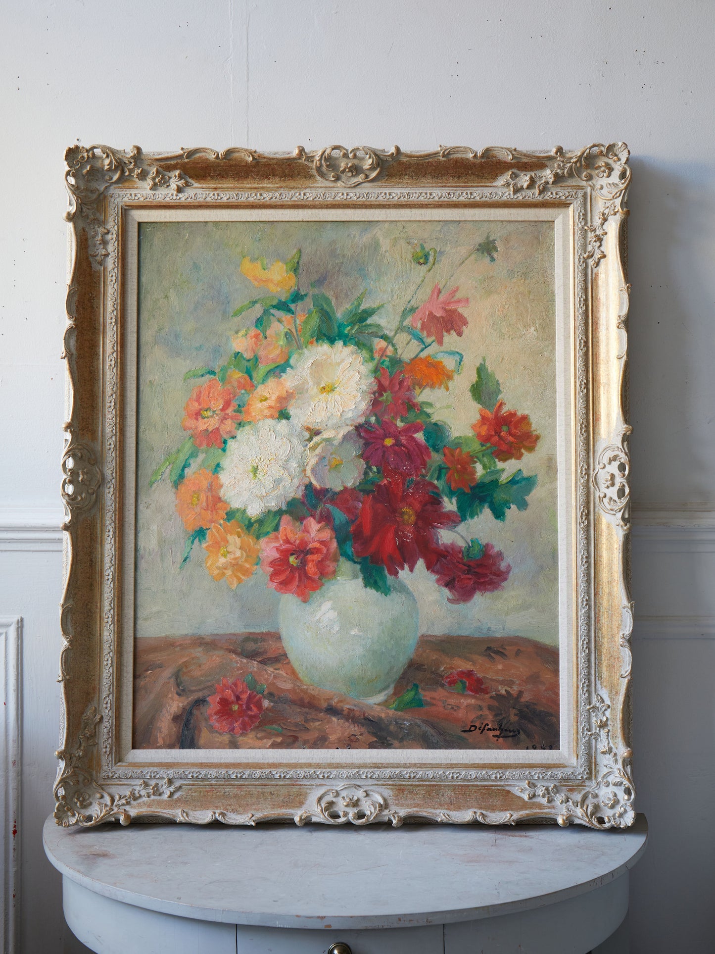 A Large Floral Still Life by Eugene Defauchoux