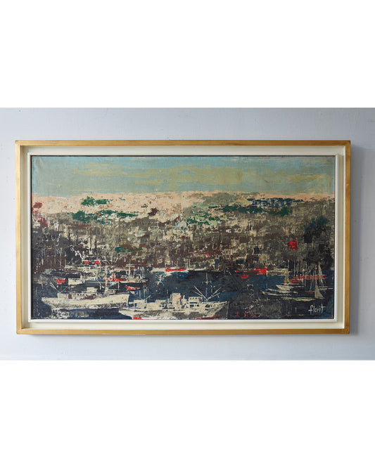 Harbour Scene by Jose Luis Florit (1909-2000)