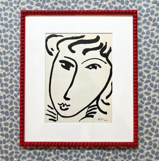 A Set of Three Heliogravure Prints of Portrait Heads of a Women after Drawings by Henri Matisse Published in Paris in the 1950s