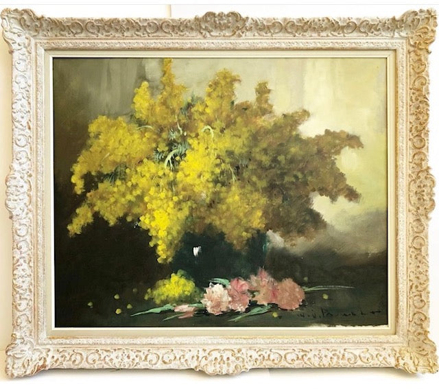 A French Mid 20th Century Still life of Mimosa