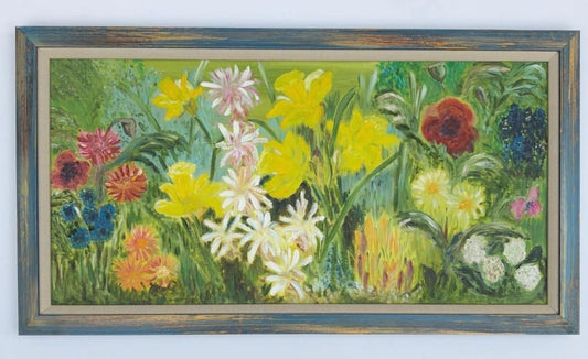 An Oil Painting of Spring Flowers