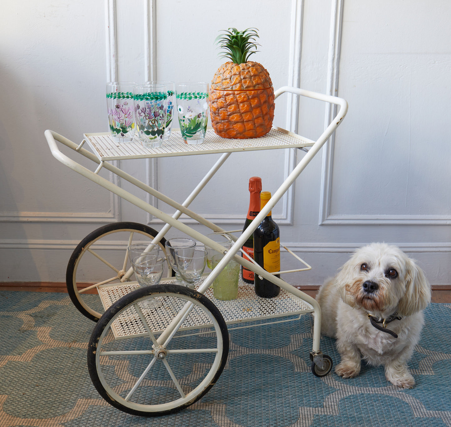 A Vintage Foldable Drinks Trolley